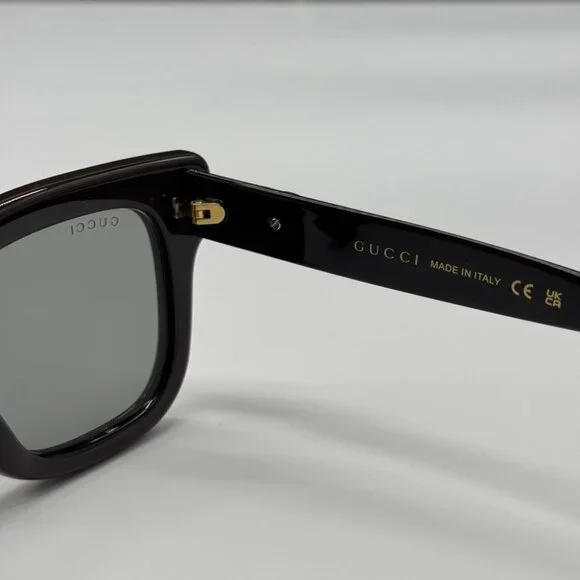 NEW GG1828S 004 GUCCI SHINY SOLID BROWN WOMEN GUCCI SUNGLASSES
